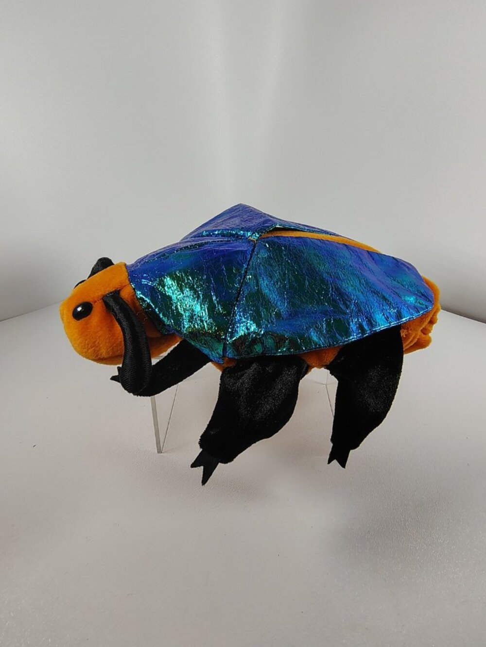 Caltoy  Orange Beetle Plush Puppet Stuffed Science Classroom Iridescent Wings 10